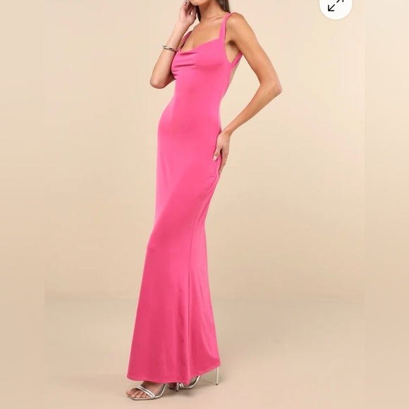 Lulus Dresses & Skirts - Lulu's Vibrant Fuchsia Pink Column Maxi Dress Women’s size XS